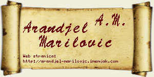 Aranđel Marilović vizit kartica